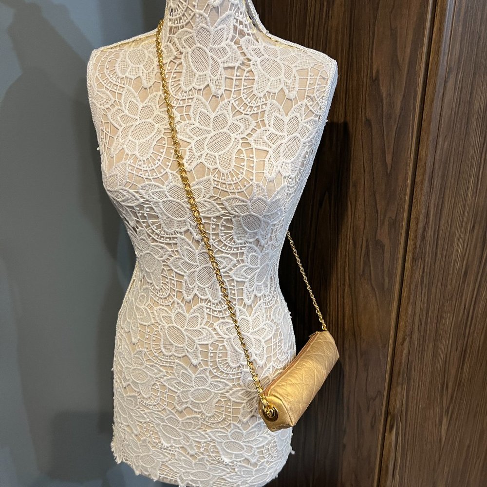 Gold crossbody bag